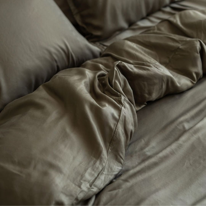Tencel ™ Twill Duvet Cover Olive Green