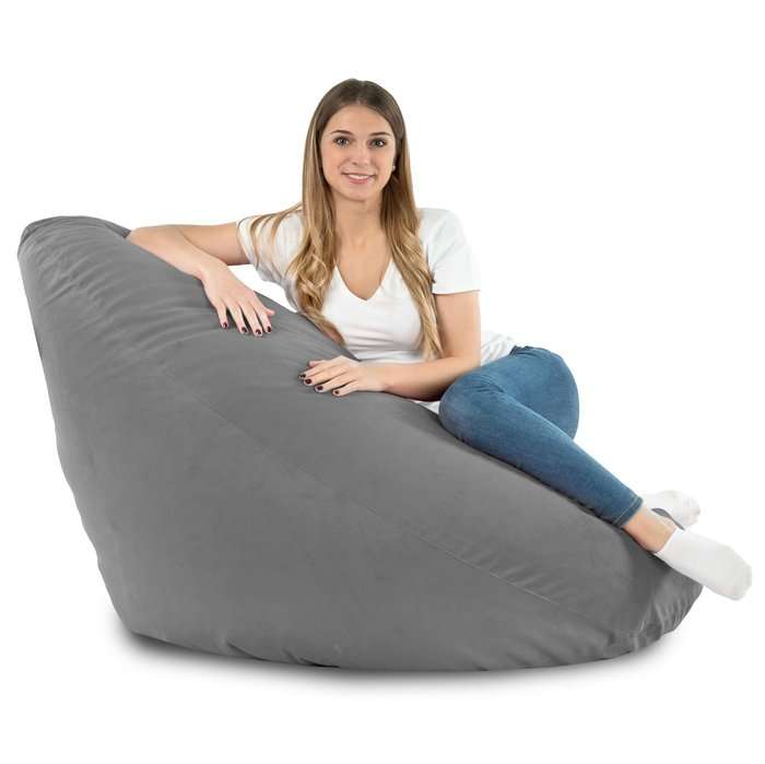 Drop XXL Highback Bean Bag Chair - Soft Velvet