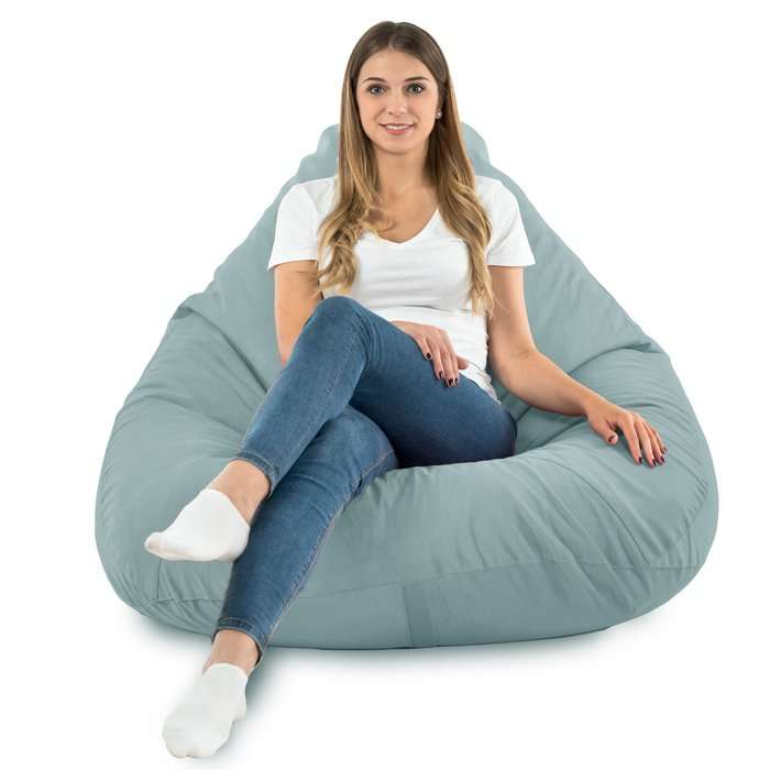 Drop XXL Highback Bean Bag Chair - Soft Velvet