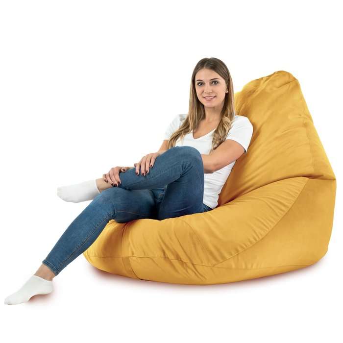 Drop XXL Highback Bean Bag Chair - Soft Velvet