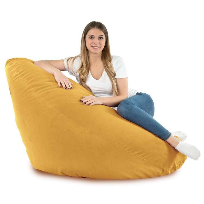 Drop XXL Highback Bean Bag Chair - Soft Velvet