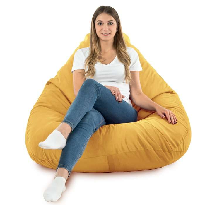 Drop XXL Highback Bean Bag Chair - Soft Velvet