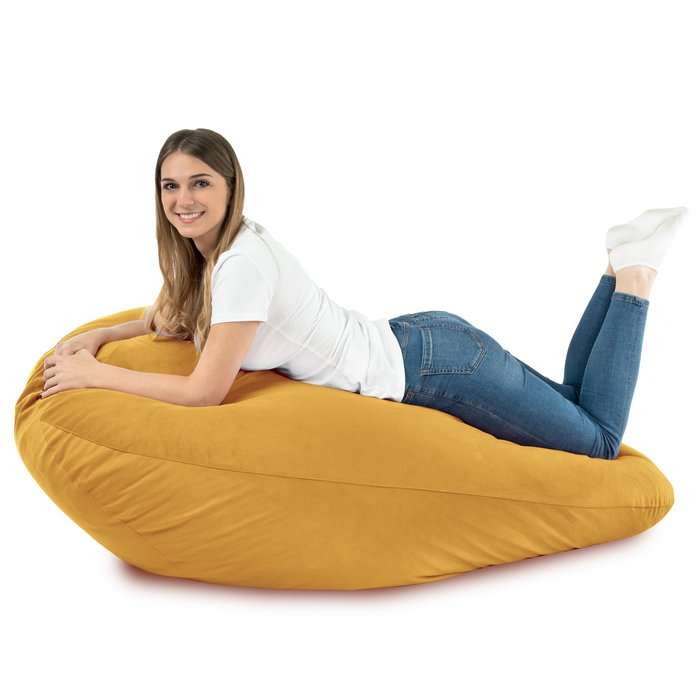 Drop XXL Highback Bean Bag Chair - Soft Velvet