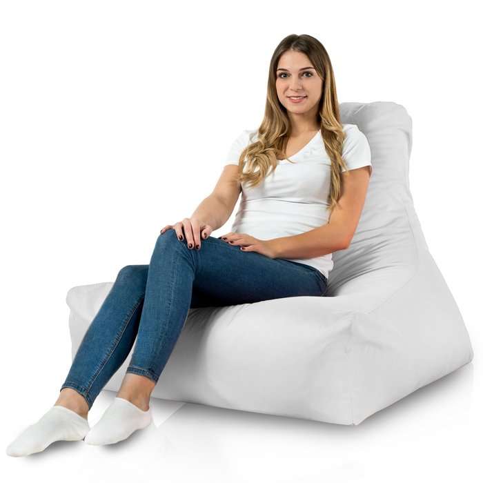 Bali-sækkestol med ryglæn – vandafvisende til udendørs brug