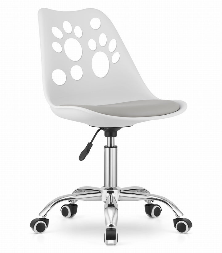 OSKAR PRINT kontorstol – ergonomisk design i stilfuld hvid/grå