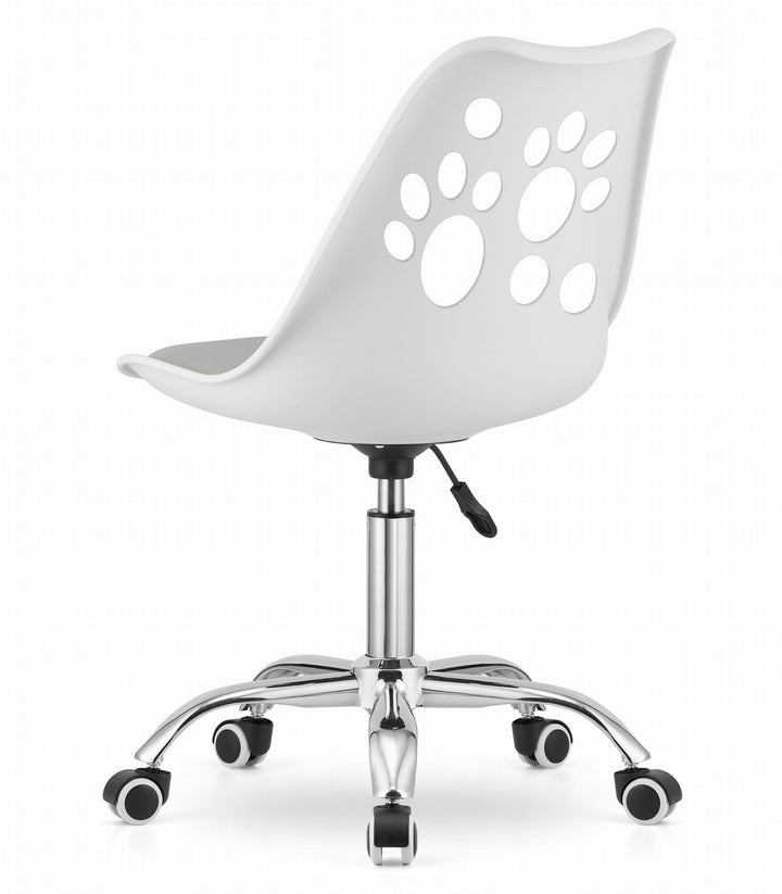 OSKAR PRINT kontorstol – ergonomisk design i stilfuld hvid/grå