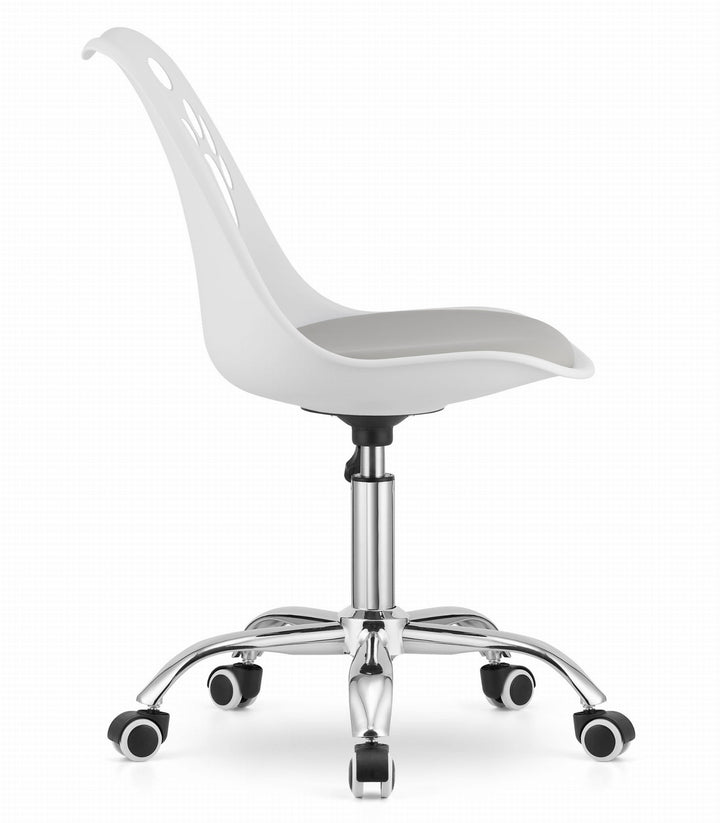 OSKAR PRINT kontorstol – ergonomisk design i stilfuld hvid/grå