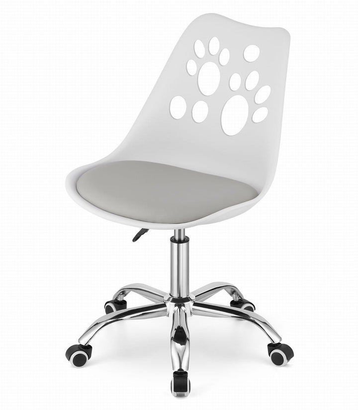 OSKAR PRINT kontorstol – ergonomisk design i stilfuld hvid/grå