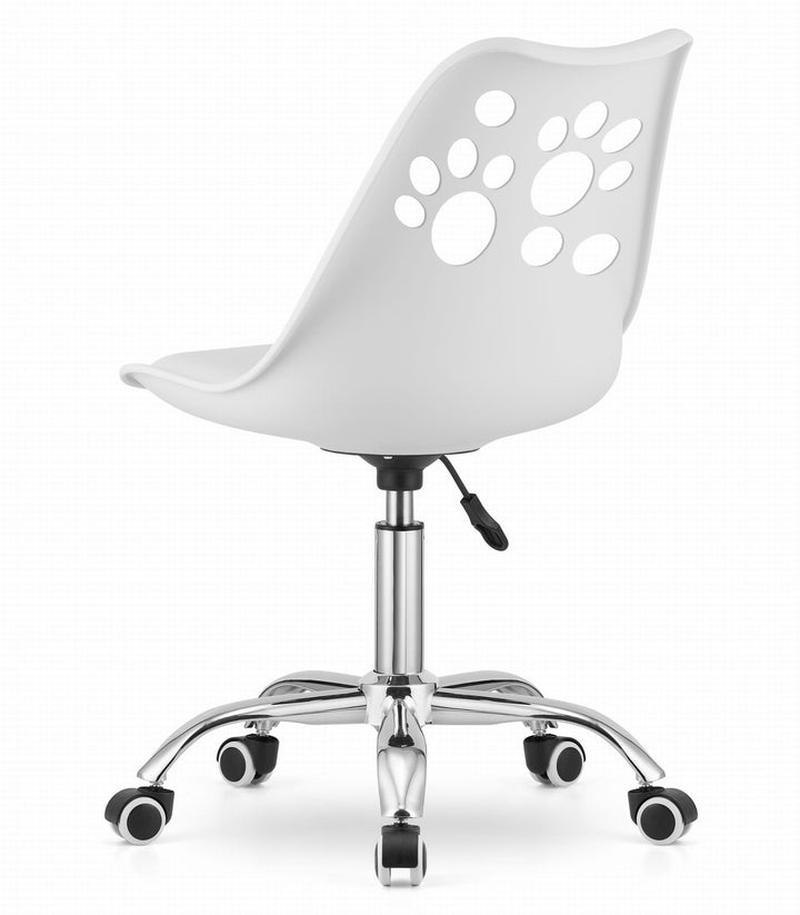 OSKAR PRINT kontorstol – minimalistisk design og ergonomisk komfort (hvid)