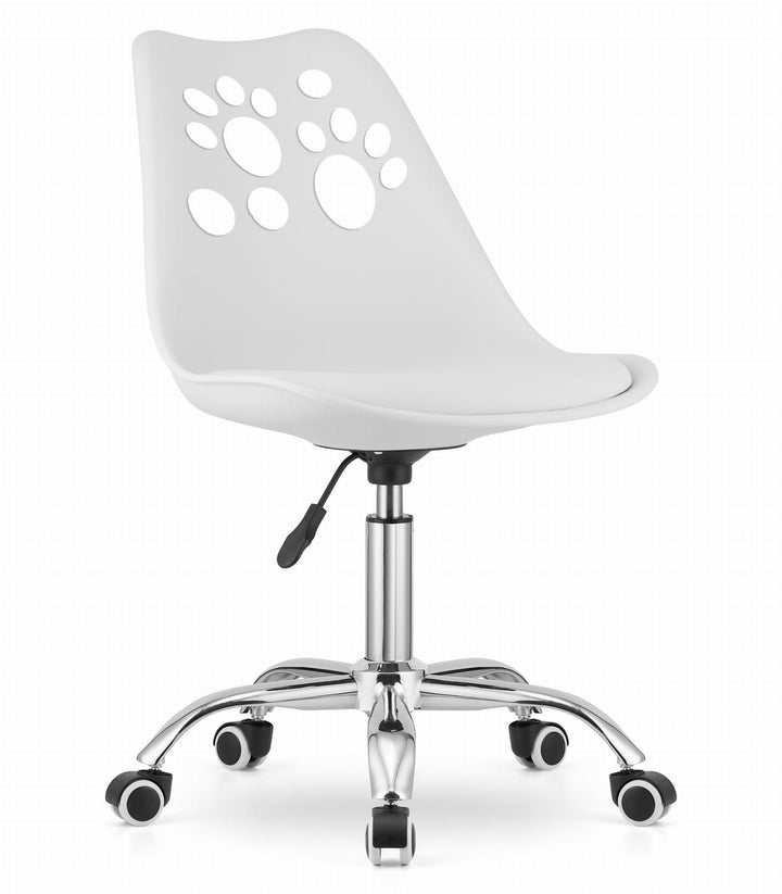 OSKAR PRINT kontorstol – minimalistisk design og ergonomisk komfort (hvid)