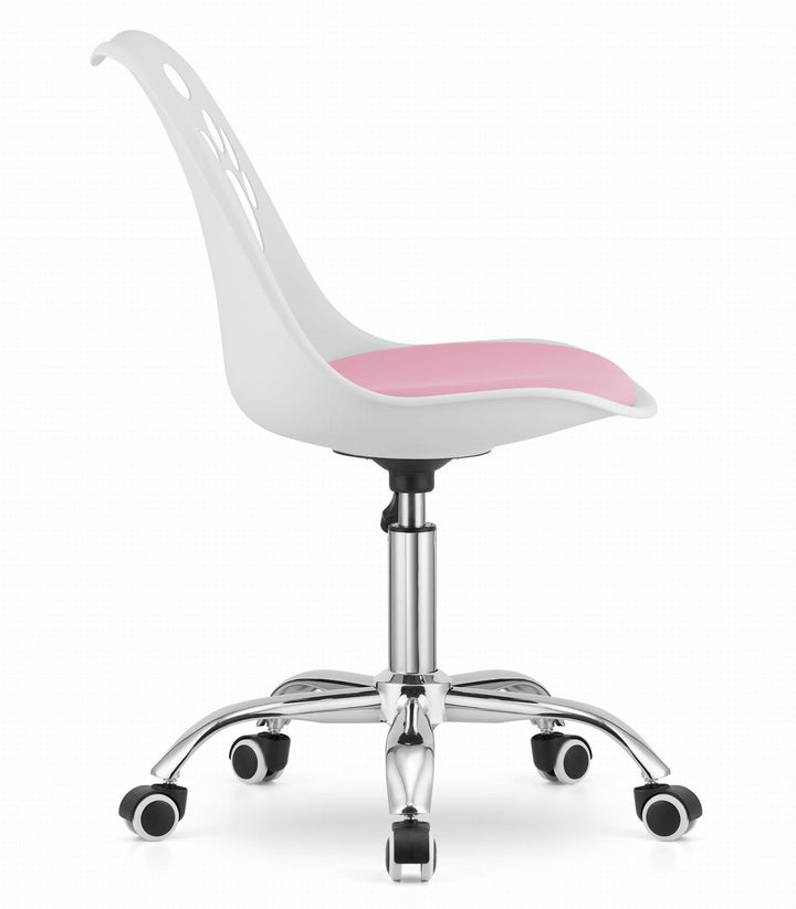 OSKAR PRINT kontorstol – ergonomisk komfort i hvid/pink design