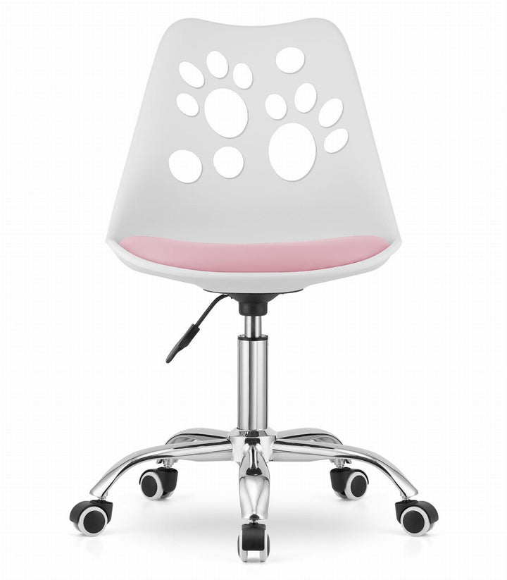 OSKAR PRINT kontorstol – ergonomisk komfort i hvid/pink design