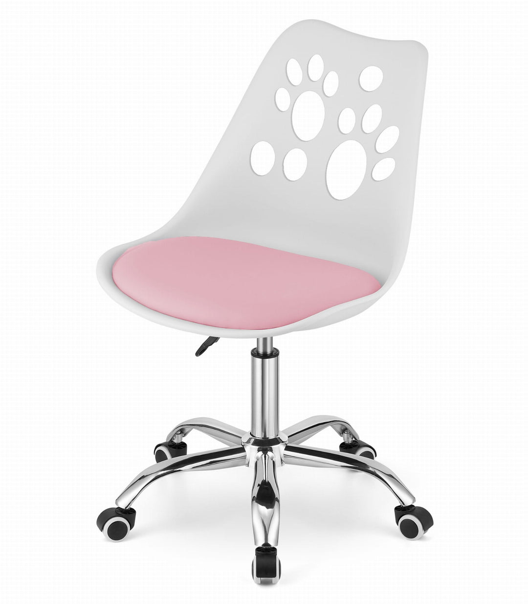 OSKAR PRINT kontorstol – ergonomisk komfort i hvid/pink design