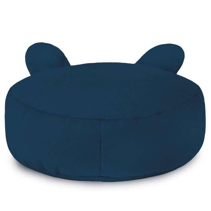 Round Footstool Pouffe Teddy Kids - Soft Velvet
