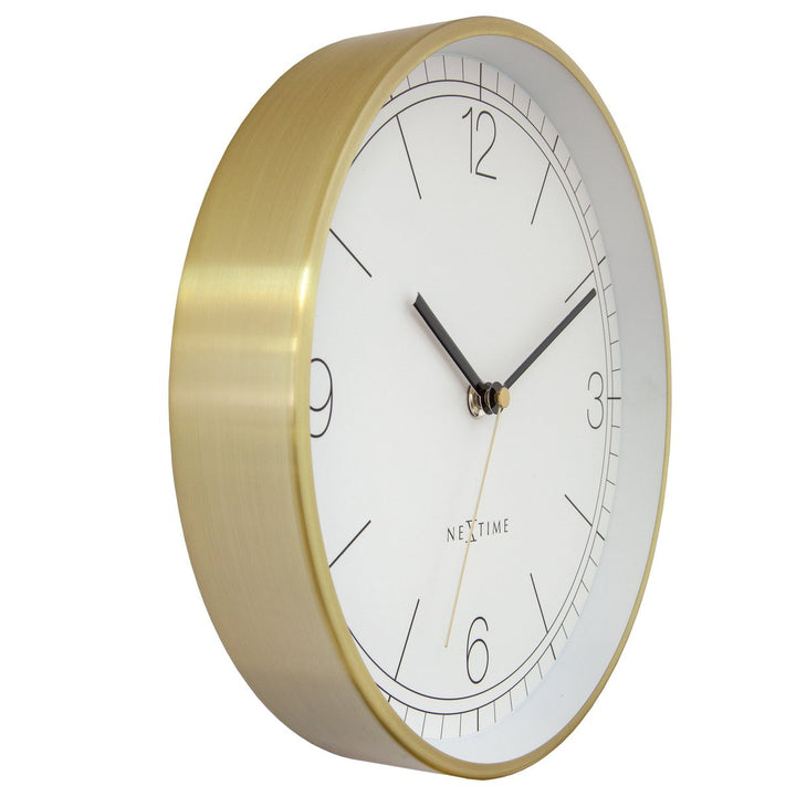 Vægur 25cm-Silent-Grøn/Turkis/Hvid/Sort-Metal-NeXtime 'Bolero'