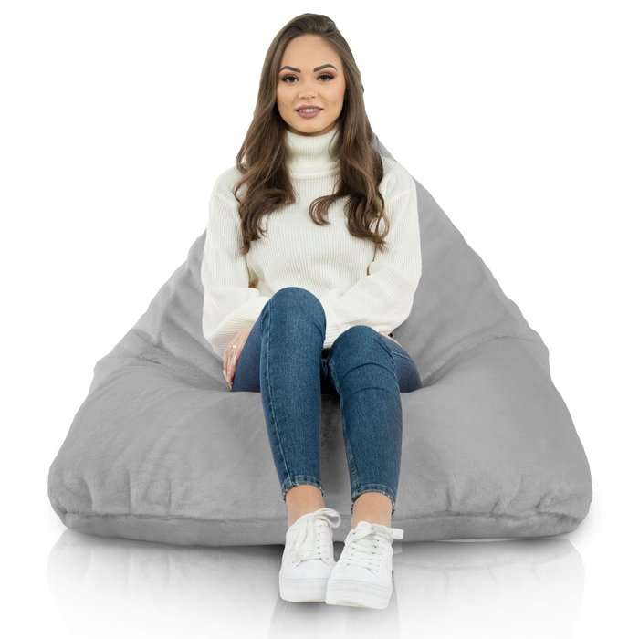 Bermuda XL Floor Seat Bean bag - Yeti Faux Fur