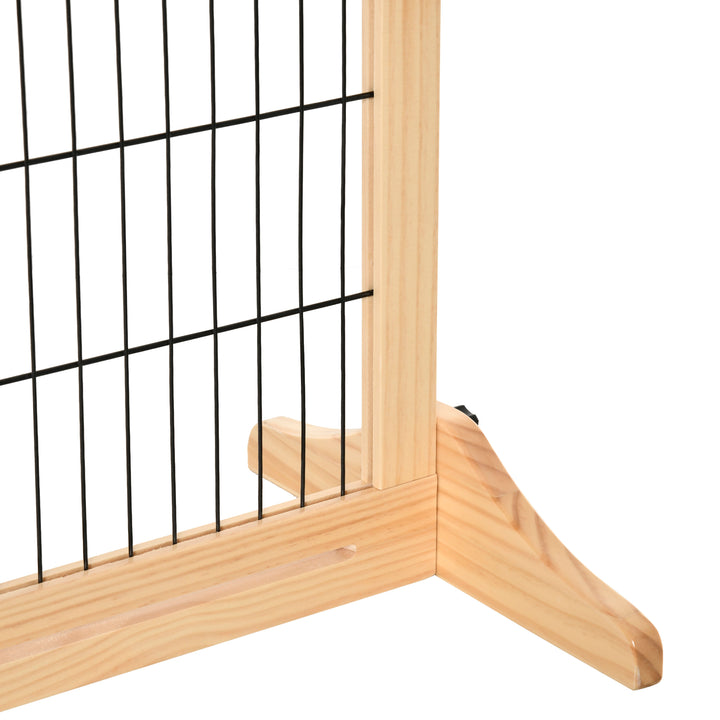 Hundesikkerhedsgitter, trappesikkerhedsgitter, 180 cm højt, højdejusterbart, natur + sort
