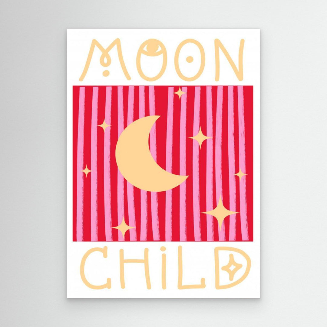 Pink and Red Moon Child by Talitha Mc Queen