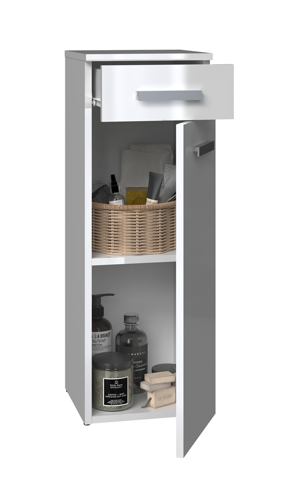 Badeværelsesskab, Dybde: 30cm, Bredde: 30cm, Højde: 85cm