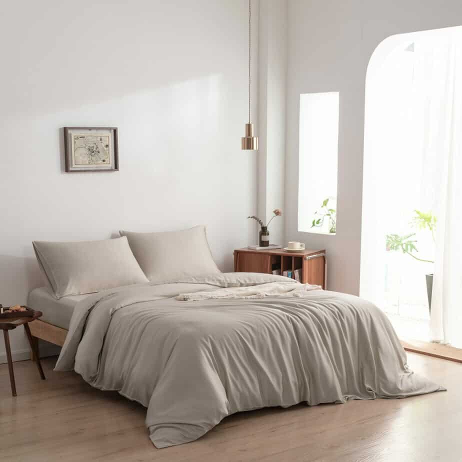 Beige bambus dynebetræk Premium - 400TC Tanboocel - 100% bambus - Blød Taupe