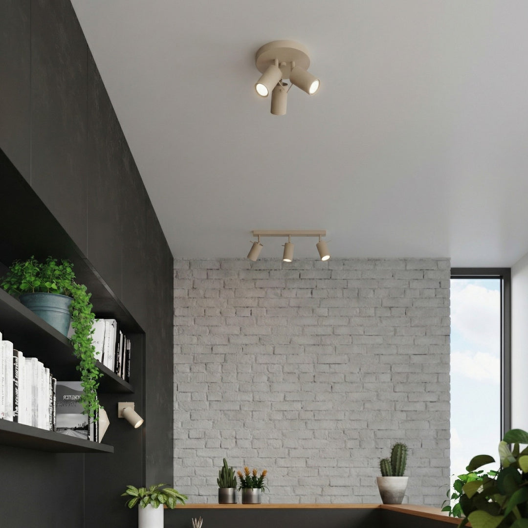 Loftlampe RING 3P gråbrun