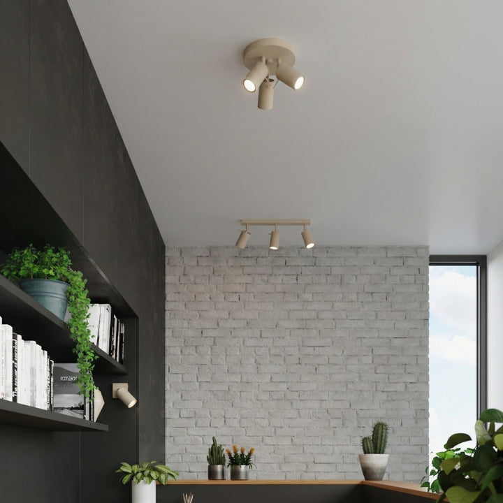 Loftlampe RING 3P gråbrun