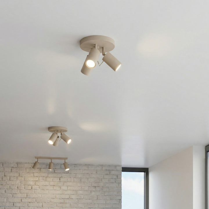 Loftlampe RING 3P gråbrun