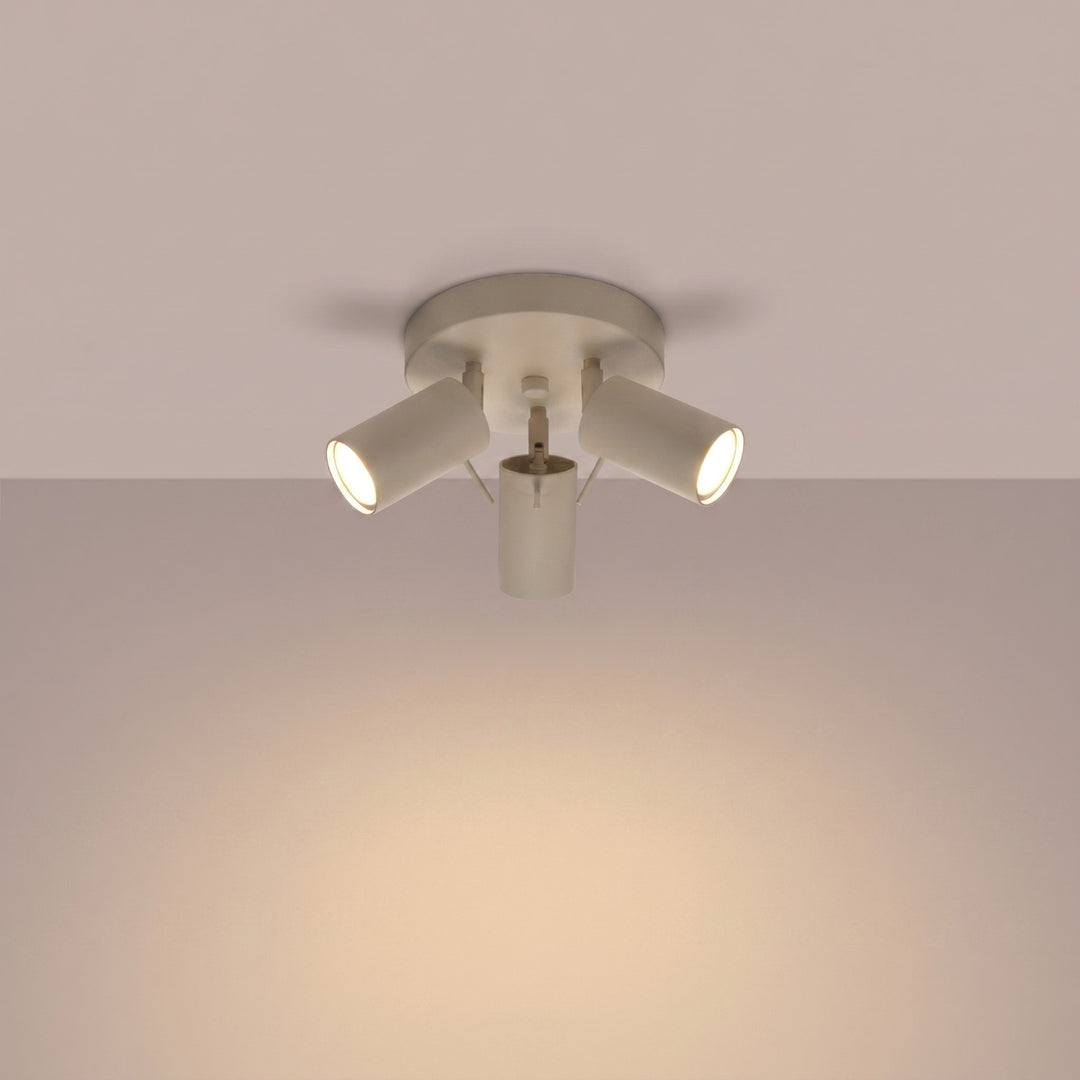 Loftlampe RING 3P gråbrun