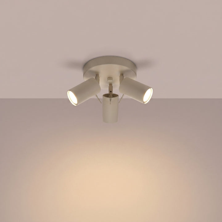 Loftlampe RING 3P gråbrun