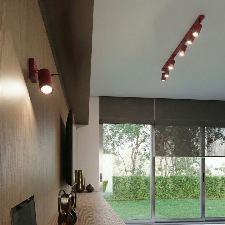 Loftlampe RING 2 bordeaux