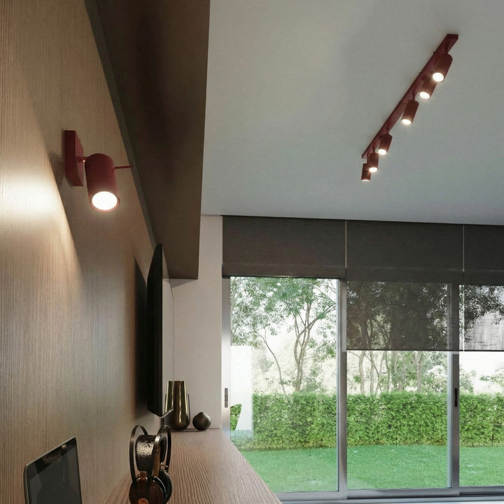 Loftlampe RING 3 bordeaux
