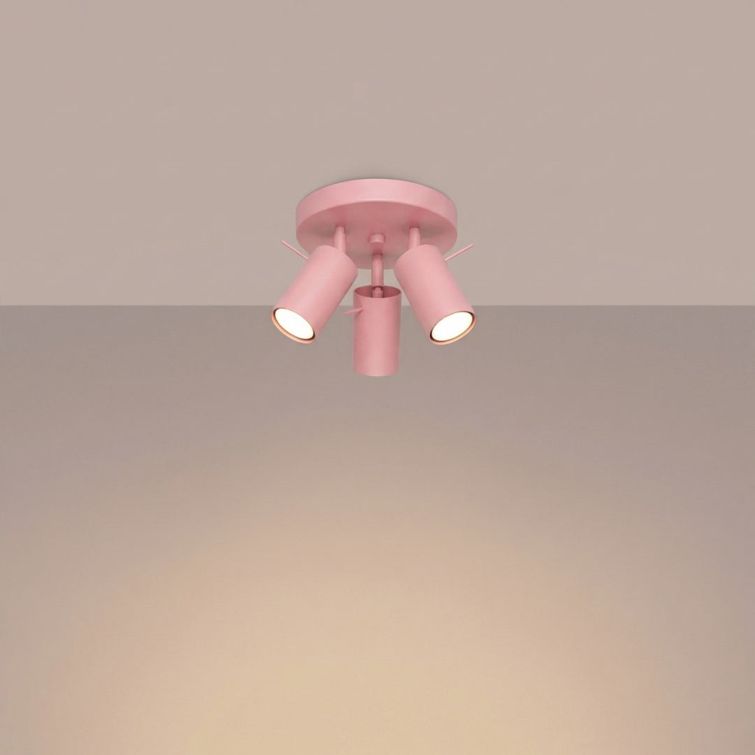 Loftlampe RING 3P pink