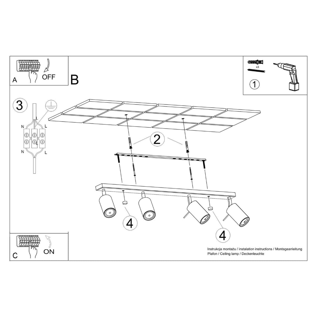 Loftlampe RING 4L salvie