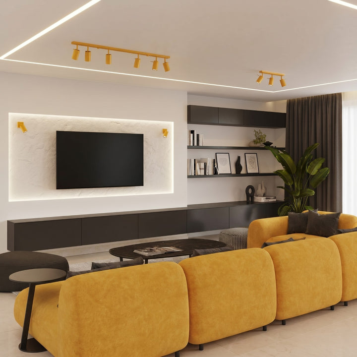 Loftlampe RING 3P gul