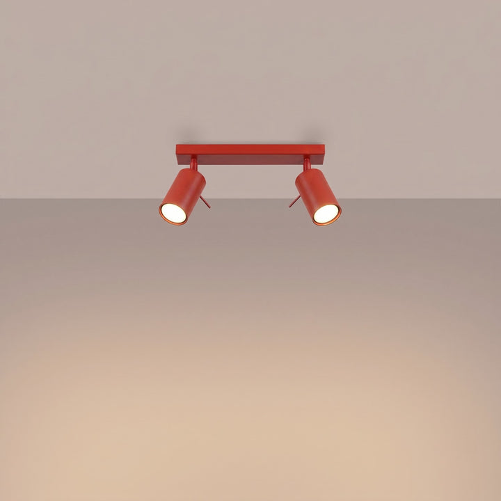 Loftlampe RING 2 rød