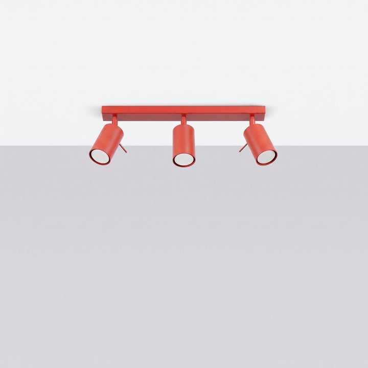 Loftlampe RING 3L rød