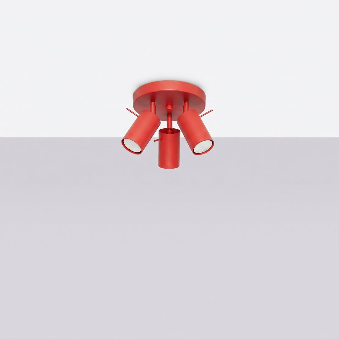 Loftlampe RING 3P rød