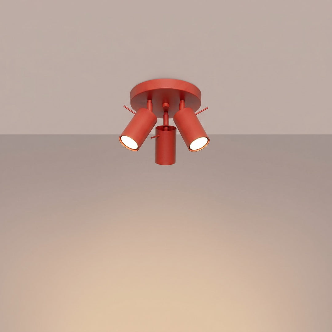 Loftlampe RING 3P rød