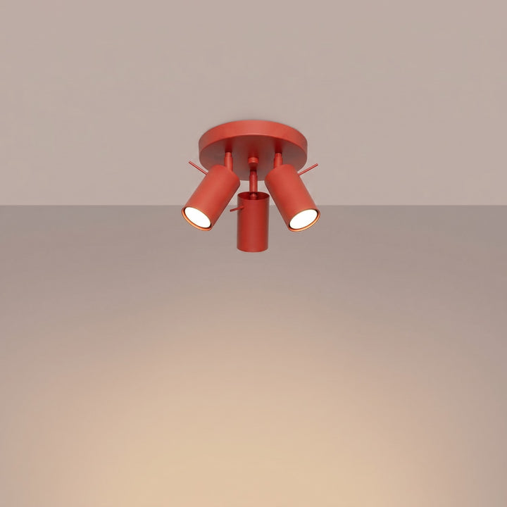 Loftlampe RING 3P rød