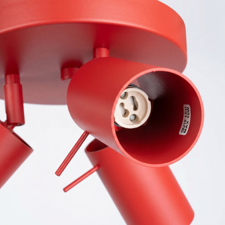 Loftlampe RING 3P rød