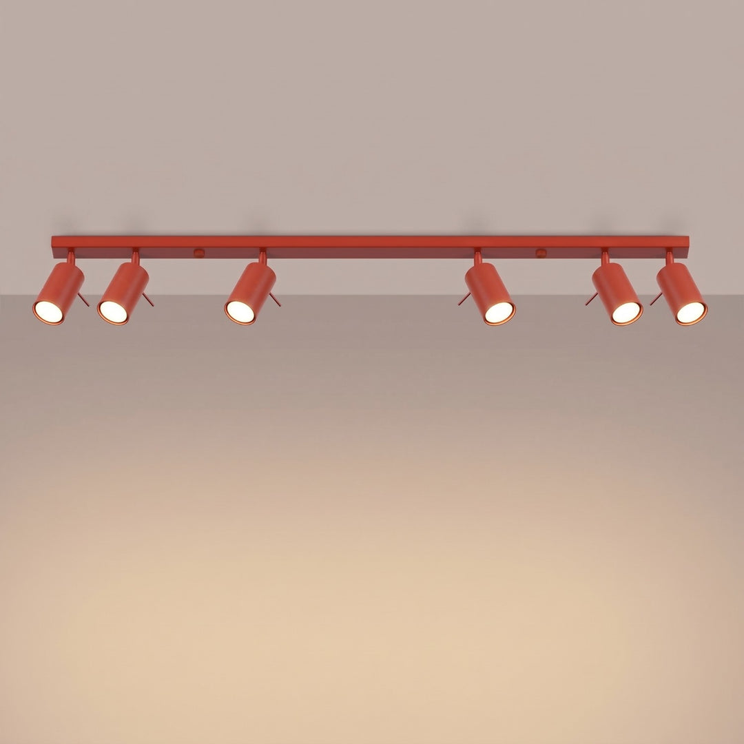 Loftlampe RING 6L rød