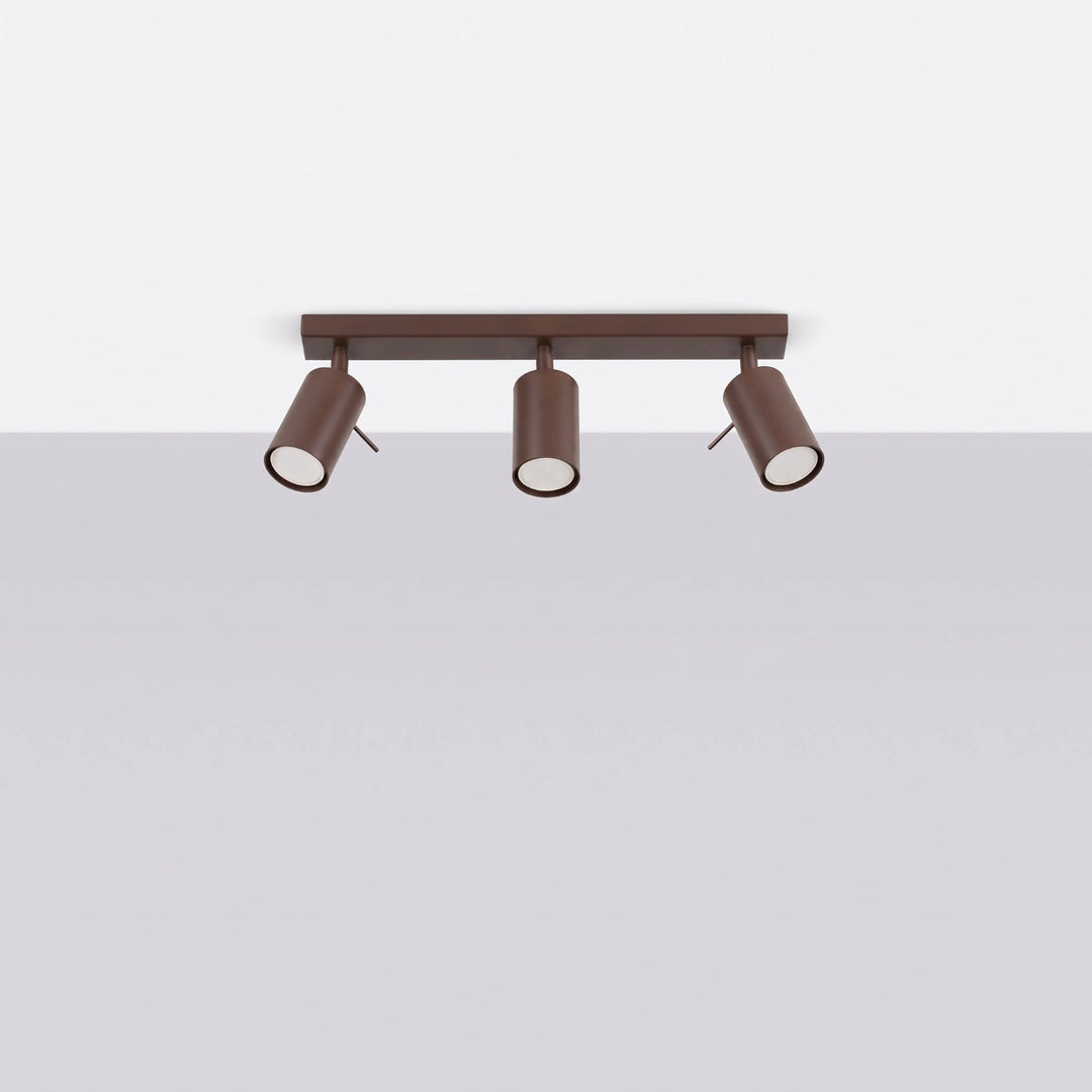 Loftlampe RING 3L brun