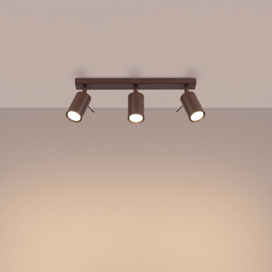 Loftlampe RING 3L brun