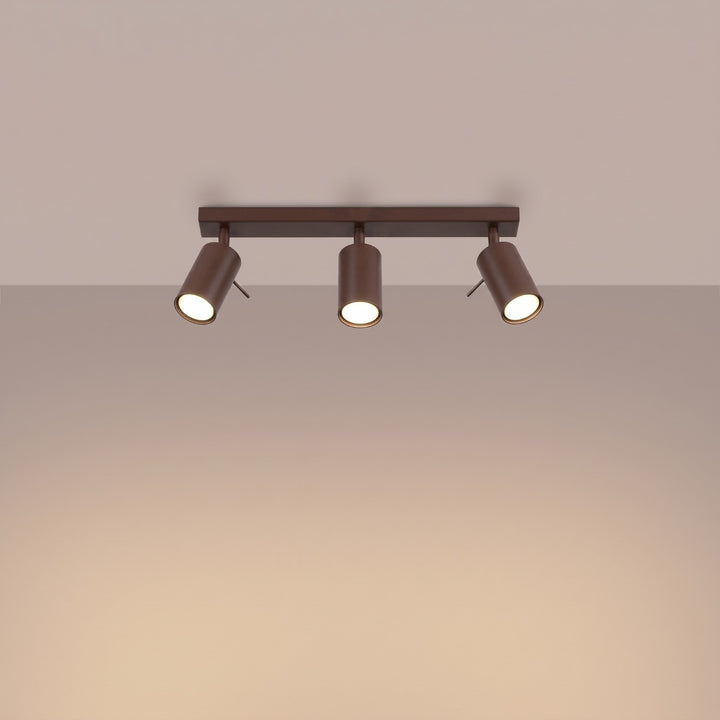 Loftlampe RING 3L brun