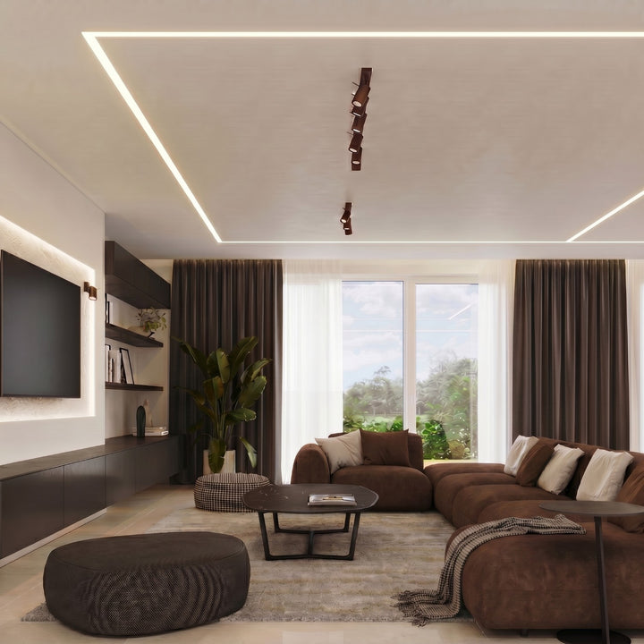 Loftlampe RING 3P brun