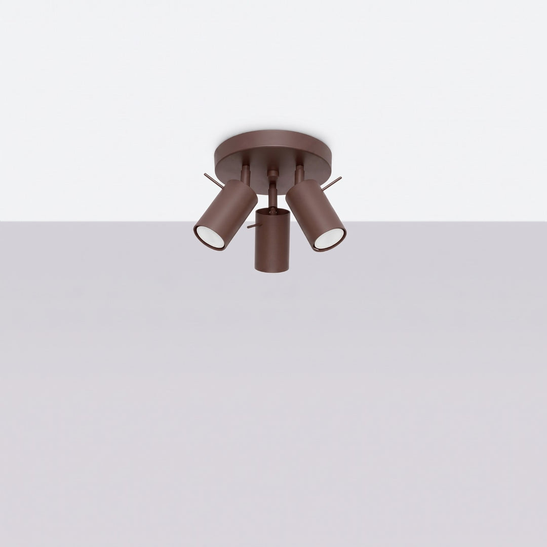 Loftlampe RING 3P brun