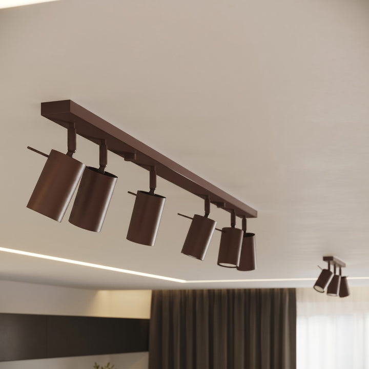 Loftlampe RING 4L brun