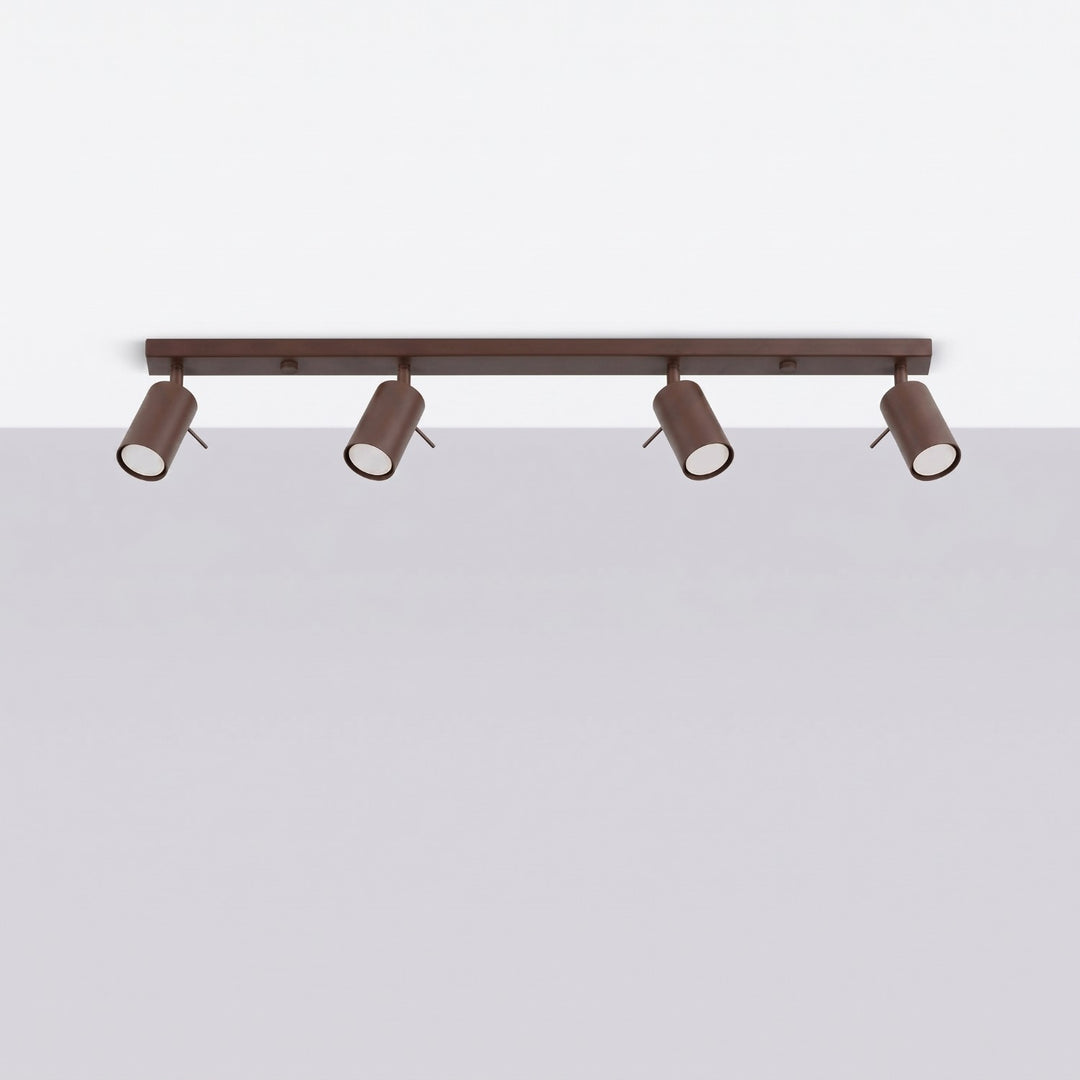 Loftlampe RING 4L brun