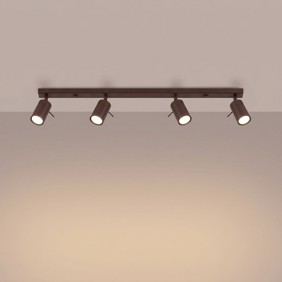 Loftlampe RING 4L brun