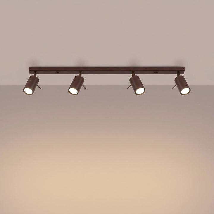 Loftlampe RING 4L brun